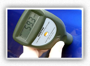Paint a Thickness Gauge in use